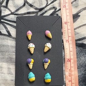 Charming Ice Cream Cone Earrings for Kids